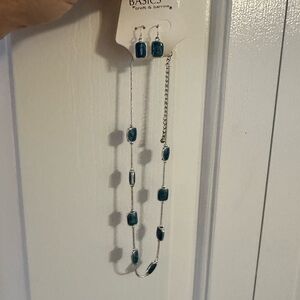 Croft & Barrow Silver Necklace with Blue Details